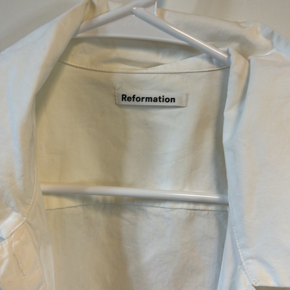 Reformation Tie Front Button Down - Medium - image 3